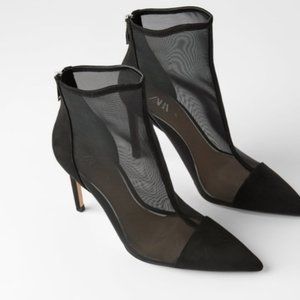 Zara Mesh Ankle Booties